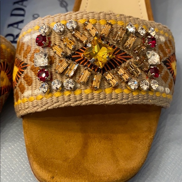 BNWT Authentic Prada Embellished Strap Heel Sandal - Picture 4 of 16
